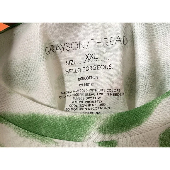 Grayson/Threads Hello Gorgeous Women’s Size XXL Lucky T-shirt Tie Dye St Patty - Picture 3 of 3